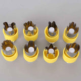 Hand Press Fruit and Vegetable Cookie Cutter 8-Piece Set, Food Shape Molds—Yellow In Australia - Darrahopens