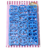 26 Pcs Large Vintage Alphabet Cookie Cutter Set, Plastic Fondant Cake Chocolate Baking Press Molds