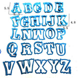 26 Pcs Large Vintage Alphabet Cookie Cutter Set, Plastic Fondant Cake Chocolate Baking Press Molds