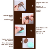 Cuttable Movable Letter Number Cookie Stamp Set, DIY Fondant Cake Chocolate Embossing Baking Tool In Australia - Darrahopens