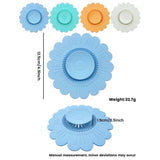 Sunflower Silicone Sink Filter Mat 2-Pack, Anti-Clog Hair, Odor-Proof Drain Cover for Kitchen and Bathroom—Green