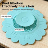 Sunflower Silicone Sink Filter Mat 2-Pack, Anti-Clog Hair, Odor-Proof Drain Cover for Kitchen and Bathroom—White In Australia - Darrahopens