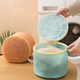Cylindrical Sandwich Mesh Bra Laundry Bag, Anti-Deformation Underwear Washing Bag — Blue In Australia - Darrahopens