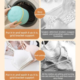 Cylindrical Sandwich Mesh Bra Laundry Bag, Anti-Deformation Underwear Washing Bag — Purple