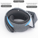 Hooded Memory Foam U-Shaped Travel Pillow, Foldable Light-Blocking for Napping on Planes and Trains—Dark Gray In Australia - Darrahopens