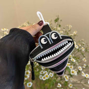 Creative Multi-zip Monster Coin Purse, Earphone and Key Storage Pouch with Detachable Hook—Black In Australia - Darrahopens