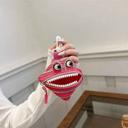 Creative Multi-zip Monster Coin Purse, Earphone and Key Storage Pouch with Detachable Hook—Black In Australia - Darrahopens