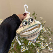Creative Multi-zip Monster Coin Purse, Earphone and Key Storage Pouch with Detachable Hook - White In Australia - Darrahopens
