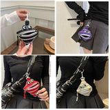 Creative Multi-zip Monster Coin Purse, Earphone and Key Storage Pouch with Detachable Hook - White In Australia - Darrahopens