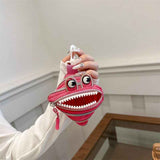 Creative Multi-zip Monster Coin Purse, Earphone and Key Storage Pouch with Detachable Hook - White In Australia - Darrahopens