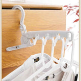 Portable Folding 5-hole Travel Clothes Hanger, Multi-purpose Clip-on Laundry Rack For Hotel Indoor Trip In Australia - Darrahopens