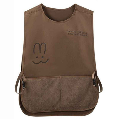 Sleeveless Vest-Style Waterproof and Oil-Resistant Apron, Washable Aprons for Home Kitchens—Brown In Australia - Darrahopens
