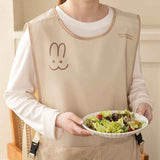 Sleeveless Vest-Style Waterproof and Oil-Resistant Apron, Washable Aprons for Home Kitchens—Brown In Australia - Darrahopens