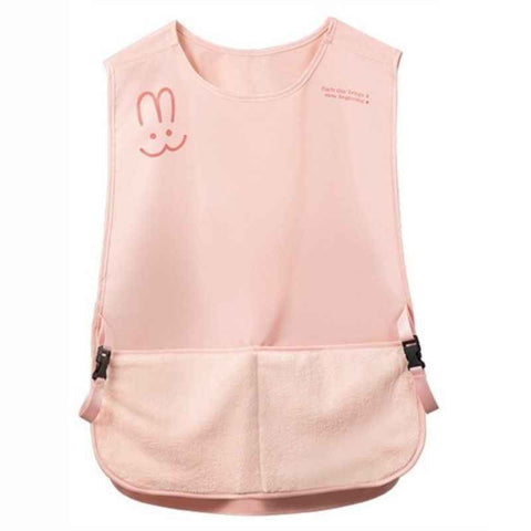 Sleeveless Vest-Style Waterproof and Oil-Resistant Apron, Washable Aprons for Home Kitchens—Pink