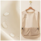 Sleeveless Vest-Style Waterproof and Oil-Resistant Apron, Washable Aprons for Home Kitchens—Pink
