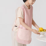 Mesh Breathable Vest-Style Waterproof and Oil-Resistant Apron, Washable Aprons for Home Kitchens—Beige