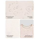 Mesh Breathable Vest-Style Waterproof and Oil-Resistant Apron, Washable Aprons for Home Kitchens—Pink