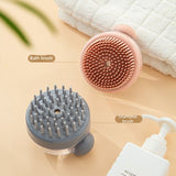 Shampoo & Bath Brush 2-Piece Set, Silicone Scalp Massager Shower Brush, Multi-Purpose for Humans and Pets—Gray In Australia - Darrahopens