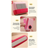 3-in-1 Camera-Shaped Washable Lint Roller, Reusable Portable Pet Hair Remover & Fabric Shaver Brush—Pink
