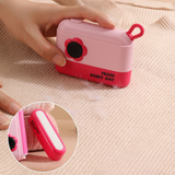 3-in-1 Camera-Shaped Washable Lint Roller, Reusable Portable Pet Hair Remover & Fabric Shaver Brush—Yellow
