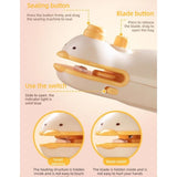 Cute Duck Magnetic Mini Heat Sealer, Rechargeable Portable 2-in-1 Sealer & Cutter For Snack Plastic Bags In Australia - Darrahopens