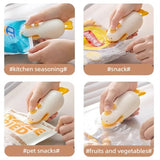 Cute Duck Magnetic Mini Heat Sealer, Rechargeable Portable 2-in-1 Sealer & Cutter For Snack Plastic Bags