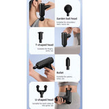 Mini Portable Fascia Gun, 6-Speed Deep Tissue Muscle Massager, Electric Massage Gun for Sports and Home Use - Black In Australia - Darrahopens