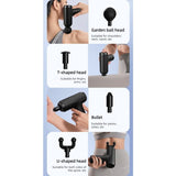 Mini Portable Fascia Gun, 6-Speed Deep Tissue Muscle Massager, Electric Massage Gun for Sports and Home Use—Blue