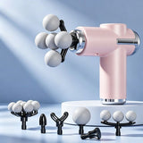 Multi-Head Mini Fascia Gun with 7 Replaceable Massage Heads, Portable Electric Deep Tissue Muscle Massager—Pink In Australia - Darrahopens
