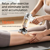 Multi-Head Mini Fascia Gun with 7 Replaceable Massage Heads, Portable Electric Deep Tissue Muscle Massager—White
