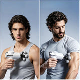 Multi-Head Mini Fascia Gun with 7 Replaceable Massage Heads, Portable Electric Deep Tissue Muscle Massager—White