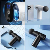 LED Digital Display 6-Speed Mini Fascia Gun, Rechargeable Portable Electric Muscle Massager for Fitness and Neck Relief—Black In Australia - Darrahopens