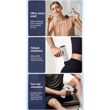 LED Digital Display 6-Speed Mini Fascia Gun, Rechargeable Portable Electric Muscle Massager for Fitness and Neck Relief—White