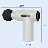 LED Digital Display 6-Speed Mini Fascia Gun, Rechargeable Portable Electric Muscle Massager for Fitness and Neck Relief—White