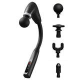 U-Shaped Extended Handle Fascia Gun, 9-Speed Variable Electric Deep Tissue Massager for Back, and Body Relief—Black