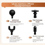 U-Shaped Extended Handle Fascia Gun, 9-Speed Variable Electric Deep Tissue Massager for Back, and Body Relief—Black