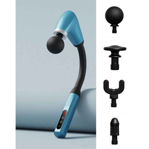 U-Shaped Extended Handle Fascia Gun, 9-Speed Variable Electric Deep Tissue Massager for Back, and Body Relief—Blue In Australia - Darrahopens