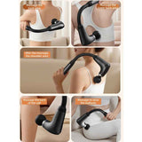 U-Shaped Extended Handle Fascia Gun, 9-Speed Variable Electric Deep Tissue Massager for Back, and Body Relief—Blue In Australia - Darrahopens