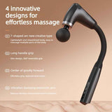 U-Shaped Extended Handle Fascia Gun, 9-Speed Variable Electric Deep Tissue Massager for Back, and Body Relief—Silver In Australia - Darrahopens
