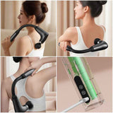 U-Shaped Extended Handle Fascia Gun, 9-Speed Variable Electric Deep Tissue Massager for Back, and Body Relief—Silver In Australia - Darrahopens