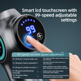 99-Speed Touchscreen Fascia Gun with 8 Massage Heads, Rechargeable Deep Tissue Muscle Massager—Dark Gray In Australia - Darrahopens