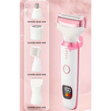 5-in-1 Electric Hair Trimmer with LED Display, Women's Body Shaver for Nose, Eyebrow and Underarm Hair Removal In Australia - Darrahopens