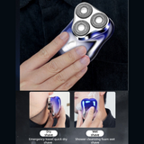 Mini Triple-Head Electric Shaver, IPX7 Full-Body Washable Rechargeable Men's Razor, Father's Day Gift—Black In Australia - Darrahopens