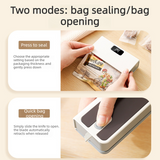 Magnetic Rechargeable Sealer, 6-Speed Adjustable Portable Press Sealing Machine for Snack and Coffee—Blue In Australia - Darrahopens