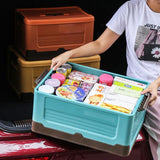2-Pack S Foldable Plastic Storage Boxes, Stackable Organizer Bins for Closets, Under Beds, Camping, and Car Trunks—Orange