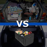 2-Pack - 3-Compartment Foldable Oxford Car Trunk Organizer, Waterproof Storage Bin for Vehicles and Under Beds—Black