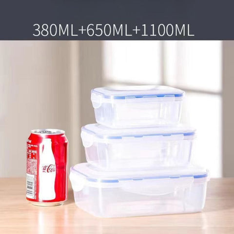 3-Pack Food-Grade PP Airtight Food Storage Containers, Microwave-Safe, Leak-Proof for Refrigerator, Fruit, and Meat—Rectangular In Australia - Darrahopens