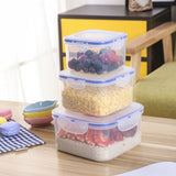 3-Pack Food-Grade PP Airtight Food Storage Containers, Microwave-Safe, Leak-Proof for Refrigerator, Fruit, and Meat—Rectangular