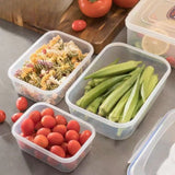 3-Pack Food-Grade PP Airtight Food Storage Containers, Microwave-Safe, Leak-Proof for Refrigerator, Fruit, and Meat—Square