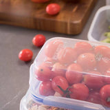 3-Pack Food-Grade PP Airtight Food Storage Containers, Microwave-Safe, Leak-Proof for Refrigerator, Fruit, and Meat—Square